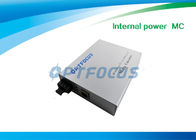 Dual Mode Fiber Media Converter RJ45 10 / 100 M  Internal Power WDM MM SM
